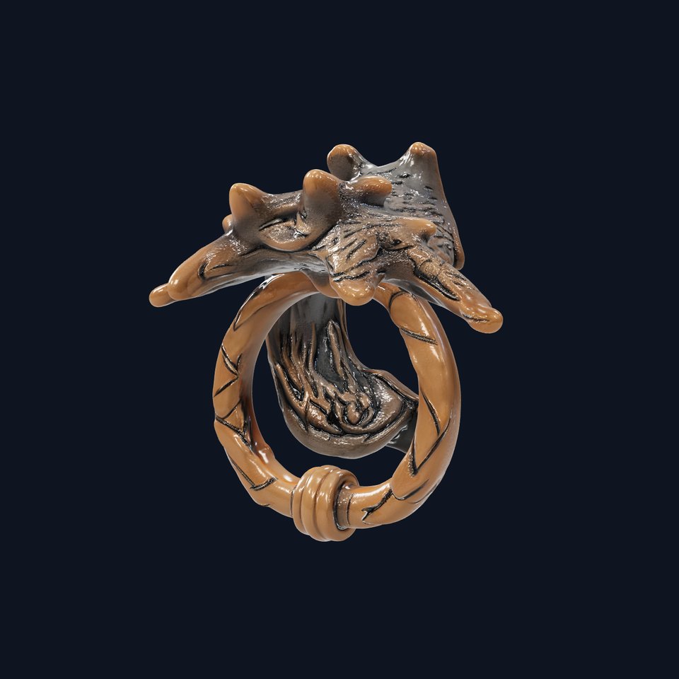 Decorative Door Knocker Model Pack with Intricate Design